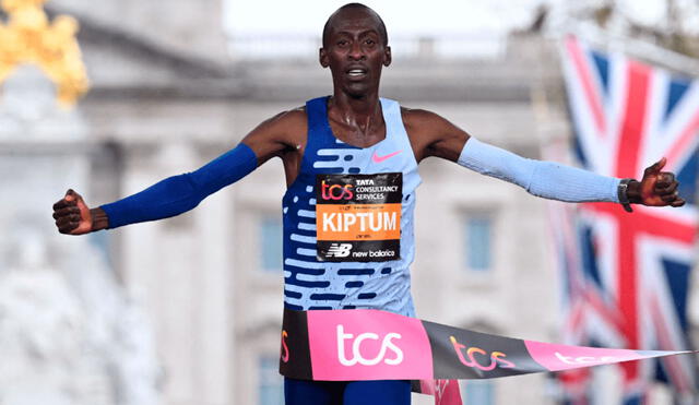 Kelvin Kiptum batió un récord mundial en el maratón de Chicago del 2023. Foto: AFP
