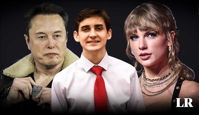 Famosos como Elon Musk o Taylor Swift han amenazado a Jack Sweeney con demandarlo si sigue compartiendo las rutas de sus vuelos. Foto: composición LR/AFP