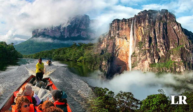 La catarata el Salta del Ángel tiene una altura de casi  1.000 metros. Foto: composición LR/Hola