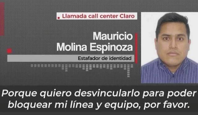 Mauricio Molina Espinoza fue capturado por las autoridades a pocos días de haber realizado la actividad criminal. Foto: captura de América TV
