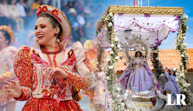 Danzantes y músicos rinden honores a la patrona de Puno, Virgen de la Candelaria. Foto: composición LR/Municipalidad de Puno