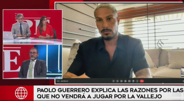 Paolo Guerrero contó que mantuvo una charla con Christian Cueva para contarle sobre las extorsiones que ha recibido. Foto: captura/América TV - Video: América TV