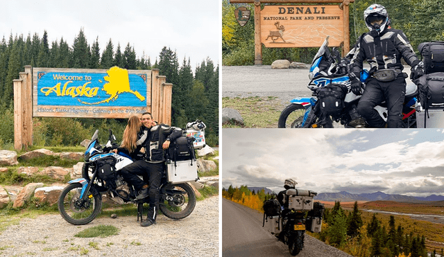 Santiago Pérez relató en sus redes sociales cómo fue recorrer en moto desde Medellín hasta Alaska y caso se hace viral en internet. Foto: composición LR/Caminossobreruedas/Instagram