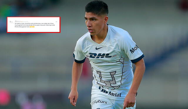 Piero Quispe llegó a Pumas este 2023 procedente del Universitario de Deportes. Foto: Instagram/Piero Quispe