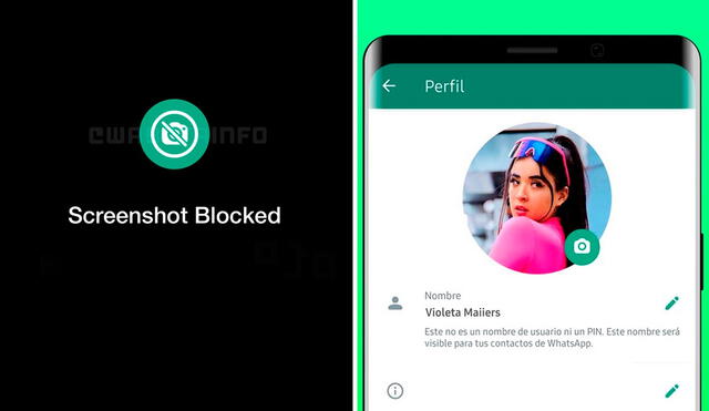 Tampoco podrás hacer capturas de los perfiles de WhatsApp. Foto: Android Forzado/composición LR