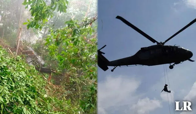 Cuatro fallecidos tuvo el accidente del helicóptero policial en Antioquía. Foto: composición LR