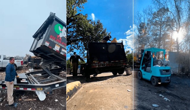 Un ciudadano latino cuenta que se puede ganar dinero en Estados Unidos siendo recolector de basura. El hecho fue viral en TikTok. Foto: composición LR/Texas Junkers