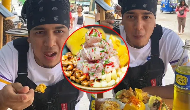 "Amó la comida del Perú", citaron usuarios en red social. Foto: composición LR/ jhonkr_vzla/TikTok - Video: jhonkr_vzla/TikTok