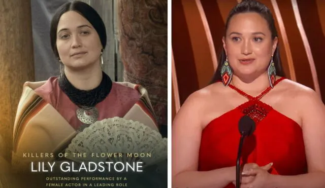 SAG Awards 2024: Lily Gladstone gana a mejor actriz. Foto: composición LR / captura de YouTube