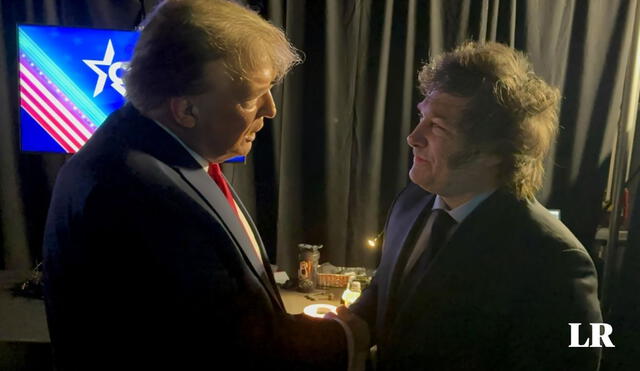 Los elogios comenzaron previamente, cuando Trump mencionó a Milei durante su exposición en la CPAC. Foto: AFP. Video: @americanovictor/X