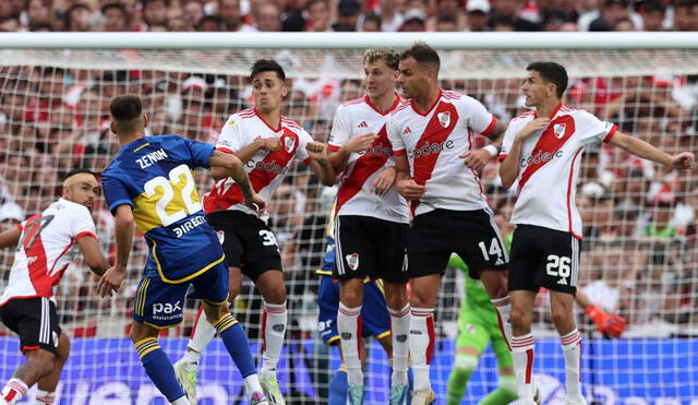 River Plate recibió a Boca Juniors en el Más Monumental por la Copa de la Liga. Foto: AFP