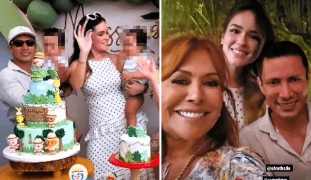 Renzo Costa compartió en sus redes sociales videos de lo que fue el cumpleaños de sus niños. Foto: composición LR/Instagram/Renzo Costa - Video: Instagram/Renzo Costa/Magaly Medina