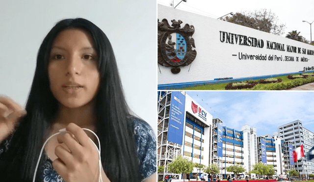 La flamante estudiante ingresó en primeros puestos a la UNMSM y la UCV. Foto: composición LR/captura YouTube/Mila_SocialPsych/Agencia Andina/UCV