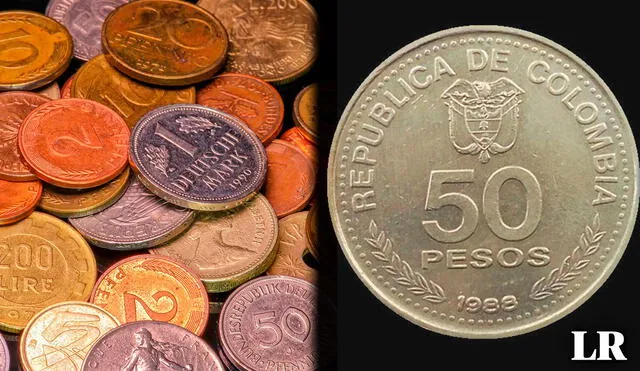 Debido al auge del coleccionismo, algunas monedas antiguas de 50 pesos pueden llegar a valer hasta 60.000. Foto: composición LR/Ucoin.net/El Cronista