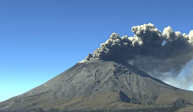 El volcán Popocatépetl se mantiene en actividad durante los últimas días. Foto: Gobierno de México