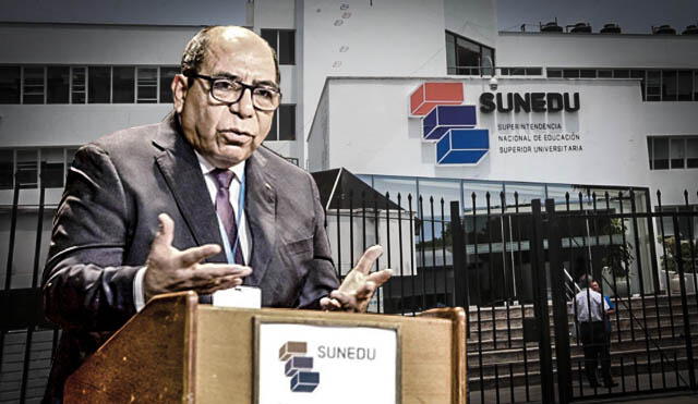 Manuel Castillo, titular de la SUNEDU. (Foto composición: La República)