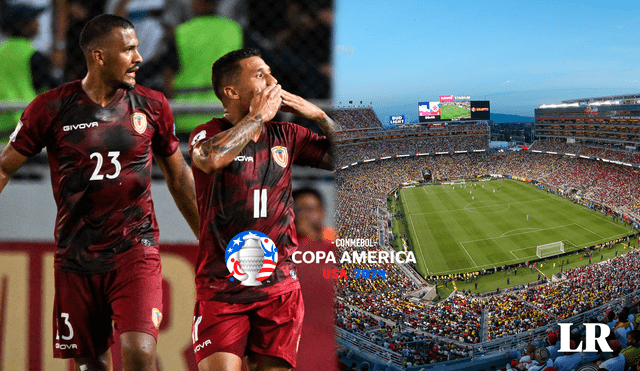 La selección venezolana debutará en la Copa América 2024 este 22 de junio. Foto: composición LR/AFP/Levi's Stadium