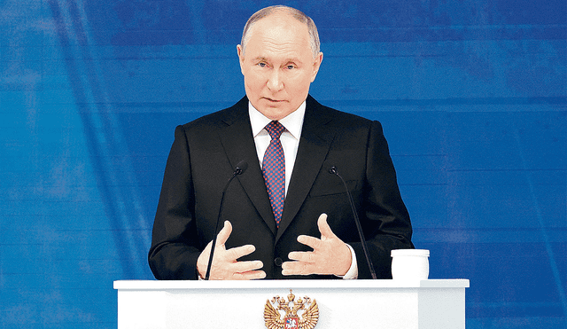 Alza. El presidente Vladímir Putin firmó en 2020 una ley para modificar por primera vez la tasa del impuesto, de 13% a 15%. Foto: difusión