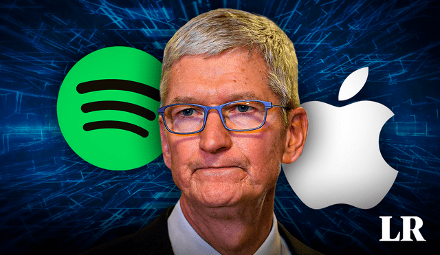 Apple se ha defendido argumentando que Spotify no incurre en costos adicionales por su presencia en la App Store. Foto: composición LR/AFP