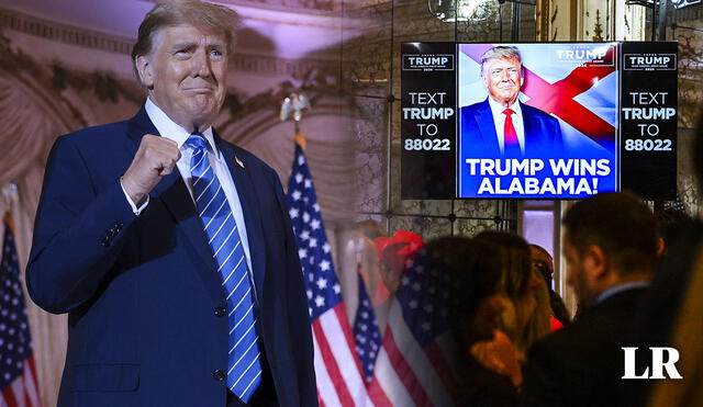 Donald Trump venció a sus única contrincante, la republicana Nikki Haley. Foto: composición LR/AFP