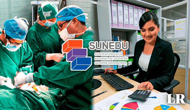 Sunedu elaboró un informe en el que selecciona a las carreras más estudiadas por los universitarios del Perú. Foto: composición LR/GLR/UCH/Sunedu