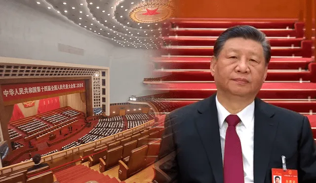 El presidente XI Jinping estuvo presente durante las 'Dos Sesiones' junto con el primer ministro Li Qiang. Foto: composición LR/Francisco Claros/La República/Captura de CGTN