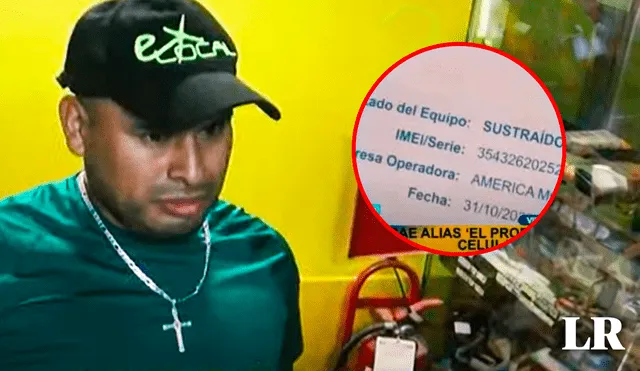 Hombre apodado como el ‘Profe’ fue intervenido por la Policía Nacional debido a que se dedicaría a desbloquear teléfonos reportados como robados en el distrito de VMT. Foto: composición LR/BDP