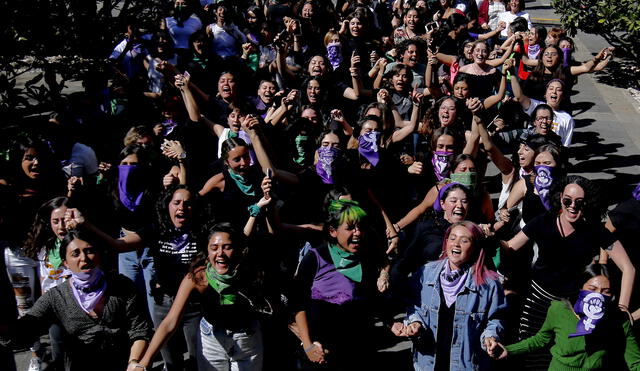 La marcha por el 8M se llevará a cabo este viernes en Ciudad de México. Foto: AFP