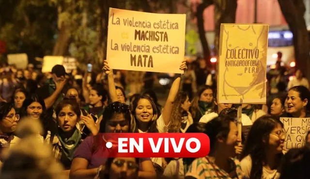 Mujeres protestan en el marco del Día de la Mujer. Foto: composición Jazmin Ceras/ La República
