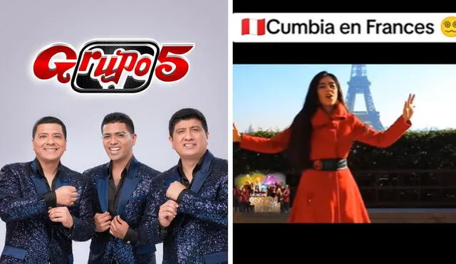 Grupo colombomexicano toca 'Amor de mis amores' en francés./Foto: composición LR/ Grupo5/TikTok