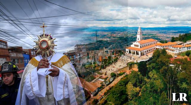 Durante la Semana Santa de Colombia, al menos 60.000 personas suben por la ruta del  Cerro de Monserrate. Foto: Composición LR/Colprensa/Monserrate.co