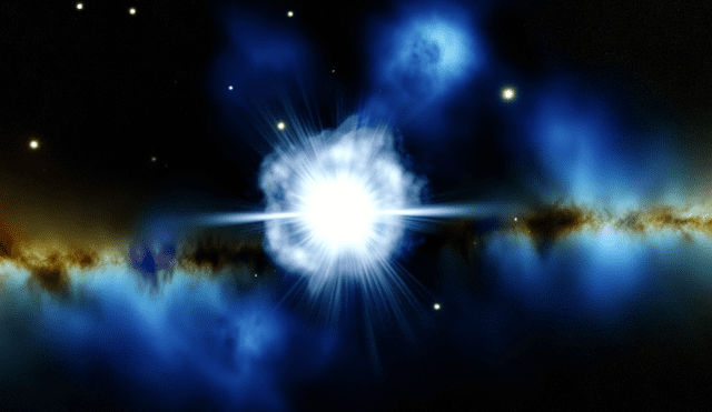 La explosión en el cielo podrá verse con binoculares o un telescopio. Foto: IA/NASA