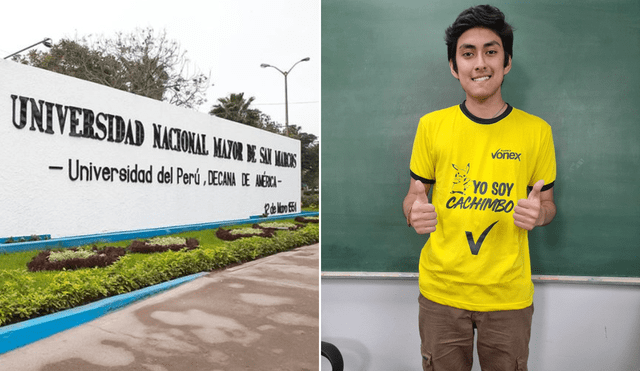 El joven estudiante ingresó a la carrera de Ciencia Política en la Universidad Nacional Mayor de San Marcos. Foto: composición LR/ El Peruano/ Mirian Torres/ URPI - LR