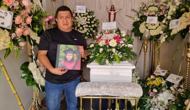 Justin Prudencio pidió apoyo para que la muerte de su hija Sahori no quede impune. Foto: Kevinn García/ La República