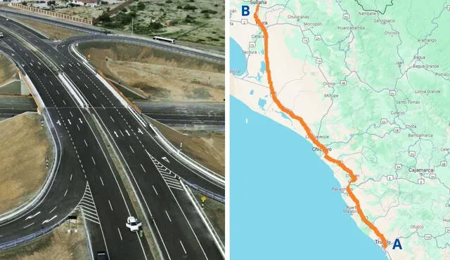 Megaobra Autopista del Sol recorrerá 457 kilómetros con una inversión de 725 millones. Foto: composición LR/Ositrán