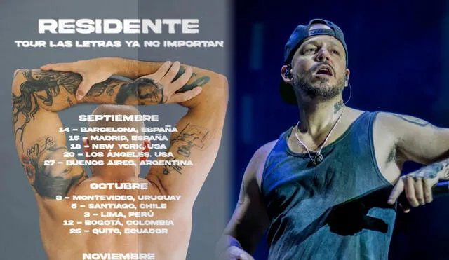 Residente anunció las fechas de su tour con un video donde participan su hijo Milo y el cantante Fito Páez. Foto: Composición LR/Instagram Residente/AFP