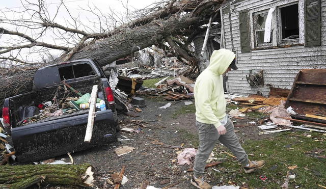 En Winchester, al menos 22 viviendas quedaron destruidas y otras 110 sufrieron graves daños. Foto: Adam Cairns/Columbus Dispatch/USA Today Network