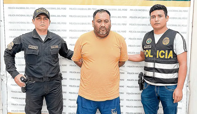 Pulpo. Julio Sicchia García (a) Mono Pérez, detenido en Trujillo por homicidio calificado. Foto: difusión