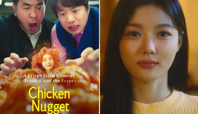 Kim Yoo Jung interpreta a Minah, la chica que se convierte en una pieza de pollo en 'Chicken Nugget'. Foto: composición LR/Netflix