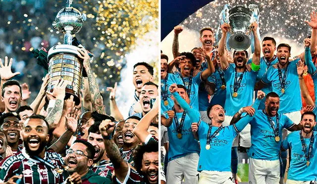 Fluminense y Manchester City son los actuales campeones de la Libertadores y Champions League. Foto: AFP