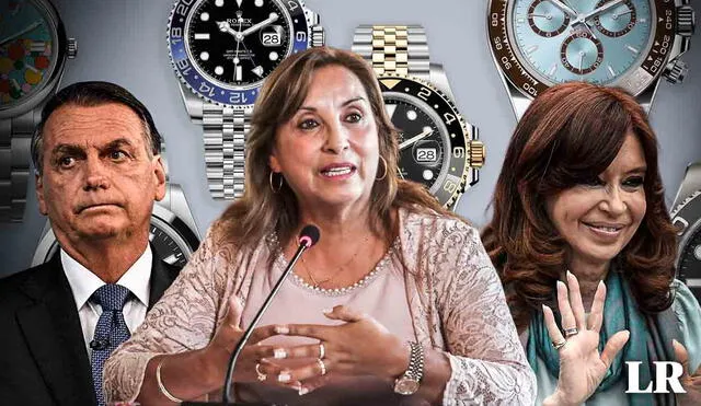 Dina Boluarte, Jair Bolsonaro y Cristina Fernández son algunos de los políticos latinoamericanos que usan relojes Rolex. Foto: composición LR/AFP/Gear Patrol