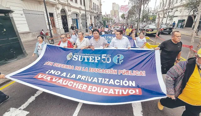 Organizados. Dirigencia nacional del Sutep decidirá la medida de fuerza el próximo 5 de abril. Piden diálogo al Ejecutivo. Foto: difusión.