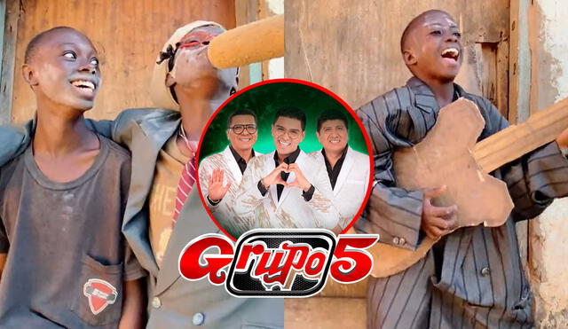 Usuarios peruanos reaccionaron a clips virales de cumbia. Foto: composición LR/ nansanadancekids/Grupo 5/TikTok - Video:  nansanadancekids/TikTok