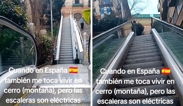 Usuarios consideraron que también deberían poner escaleras eléctricas en los cerros de Lima. Foto: composición LR/TikTok/@elizabeth.huamn3