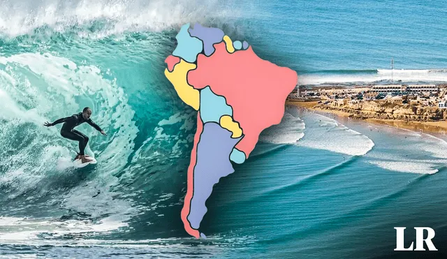 Descubre cuál es la nación sudamericana que deleita a miles por sus hermosas playas y sus arriesgadas olas.  Foto: composición LR/AFP