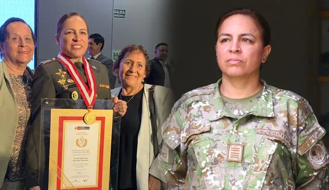 Úrsula Atarama es una de las mujeres con carrera militar más destacadas de Perú. Foto: composición LR/Andina