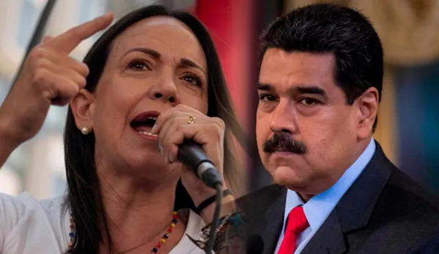 María Corina Machado vislumbra un negro futuro para Venezuela si Nicolás Maduro es reelegido. Foto: composición LR/difusión/Agencia