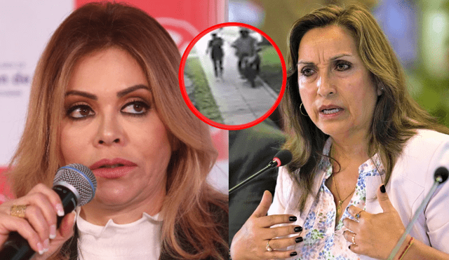 Gisela Valcárcel fue interceptada por una moto mientras caminaba por la vereda. Foto: composición LR/difusión/AP Photo/Martin Mejía - Video: América TV