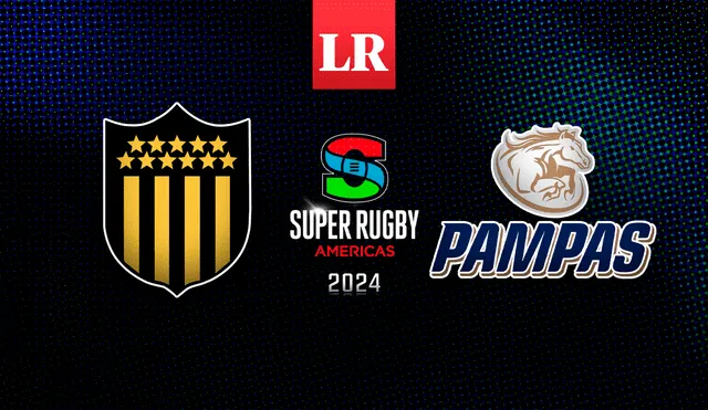 Peñarol y Pampas jugarán a las 4.45 p. m. de hoy en el Club Newman de Buenos Aires, Argentina, por el Super Rugby Américas 2024. Foto: composición LR