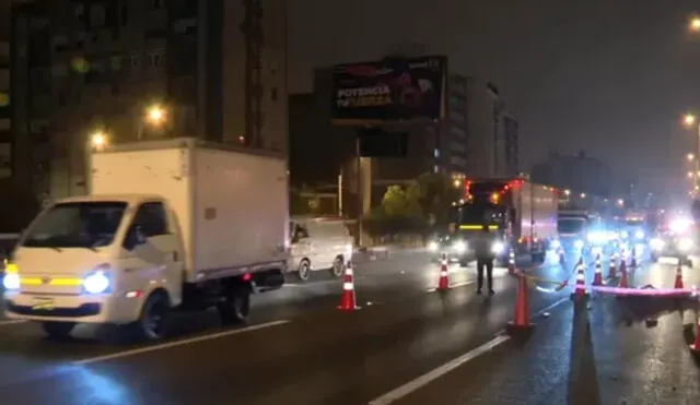 Congestión vehicular se registró en la Panamericana Sur. Foto: captura Canal N.